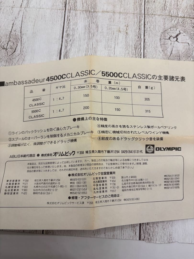 Abu Garcia アブ4500C Classic 付属品完備　オリムピック