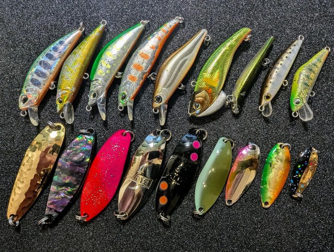 渓流トラウト ミノー スプーン18個セット リューキ Dコンタクト バックス 湖