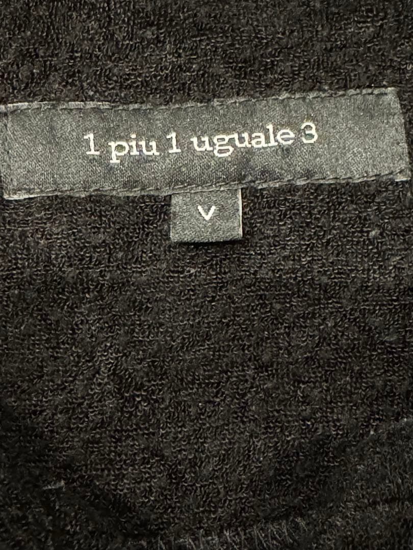 1piuluguale3 ベロア上下セットアップ V ブラック黒 最終値下げ