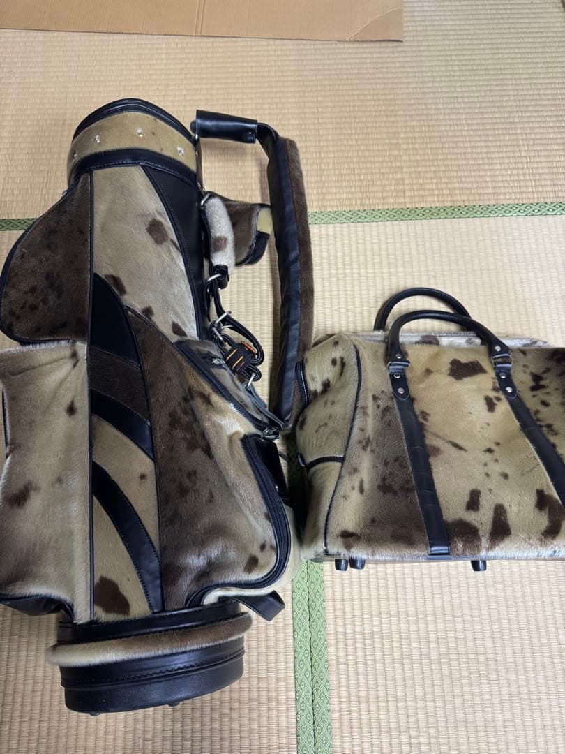 【希少品】アザラシの本革仕様のキャディバッグとボストンバッグ
