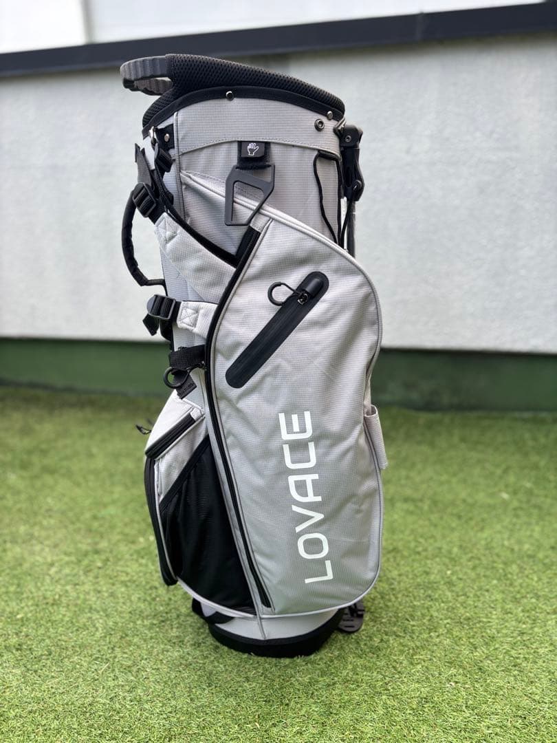 LOVACE スタンドキャディバッグ　ゴルフバッグ　新品　軽量　防水　グレー　灰