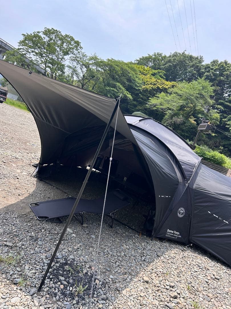 ShineTrip ドームタープセット　ブラック