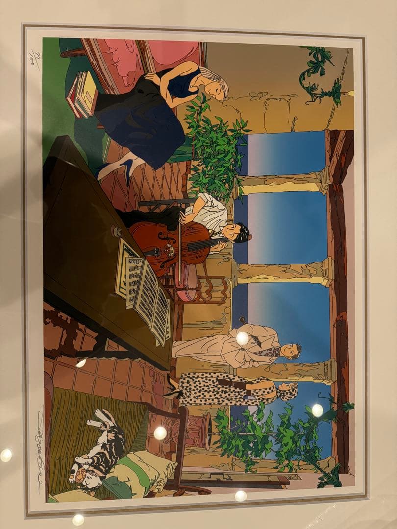 わたせせいぞう 版画（シルクスクリーン）「サンセットパーティ」限定77/100