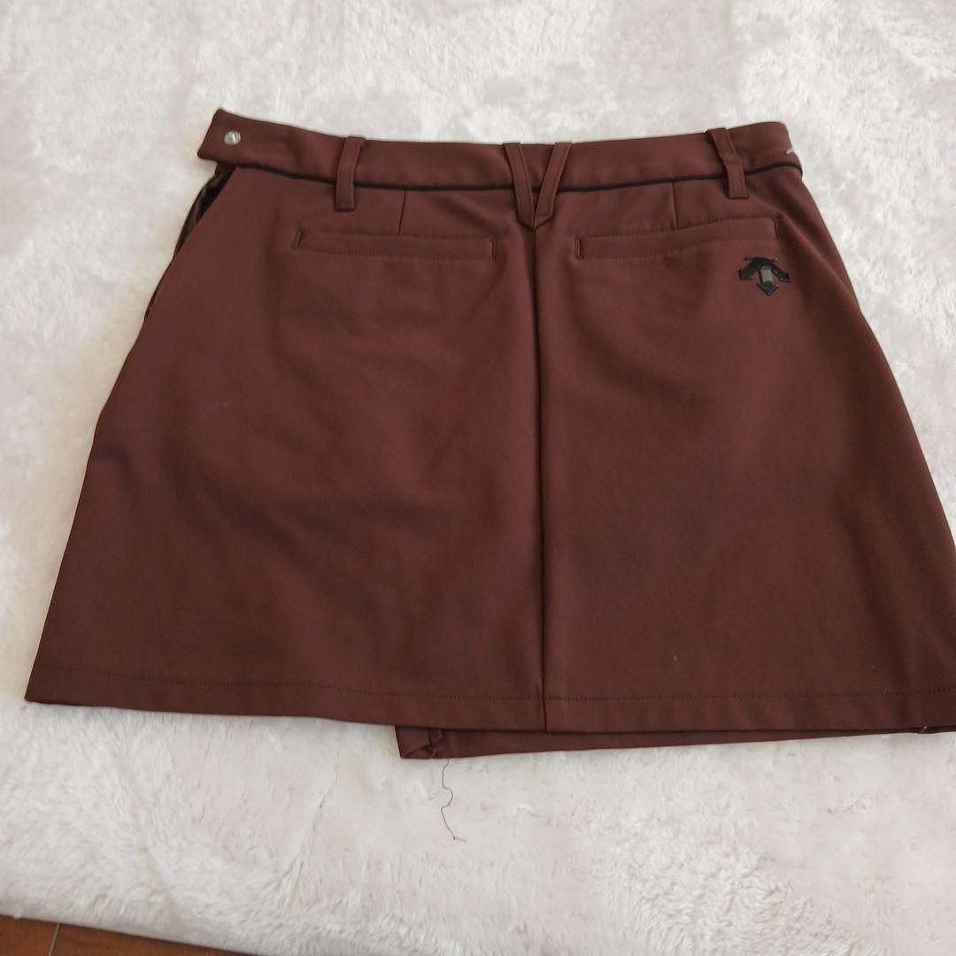DESCENTE ブラウン スリットスカート