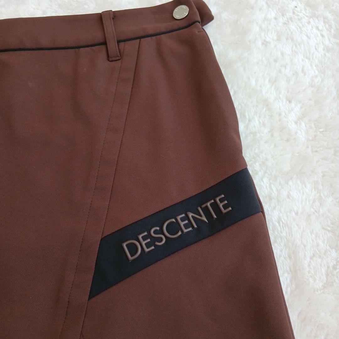 DESCENTE ブラウン スリットスカート