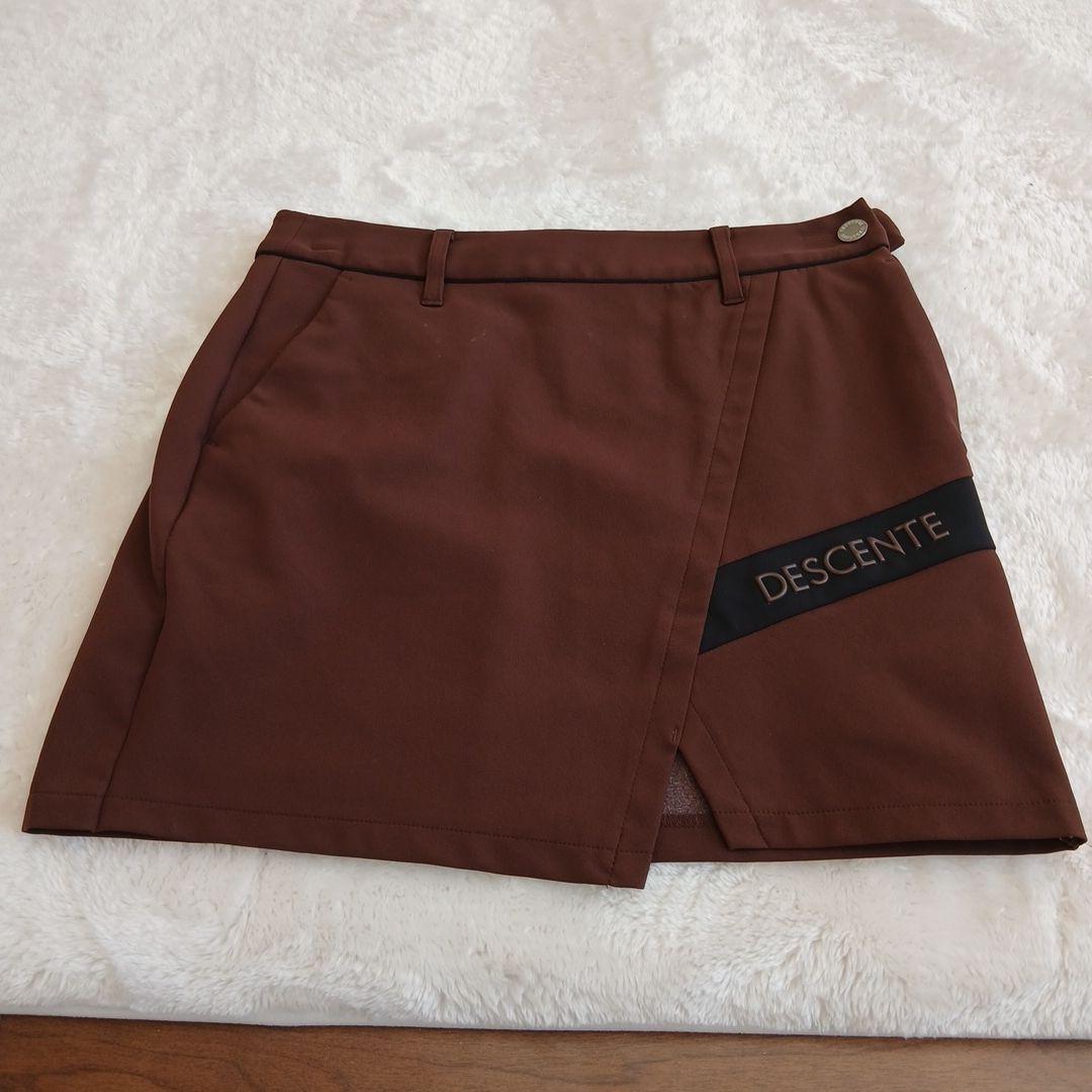 DESCENTE ブラウン スリットスカート