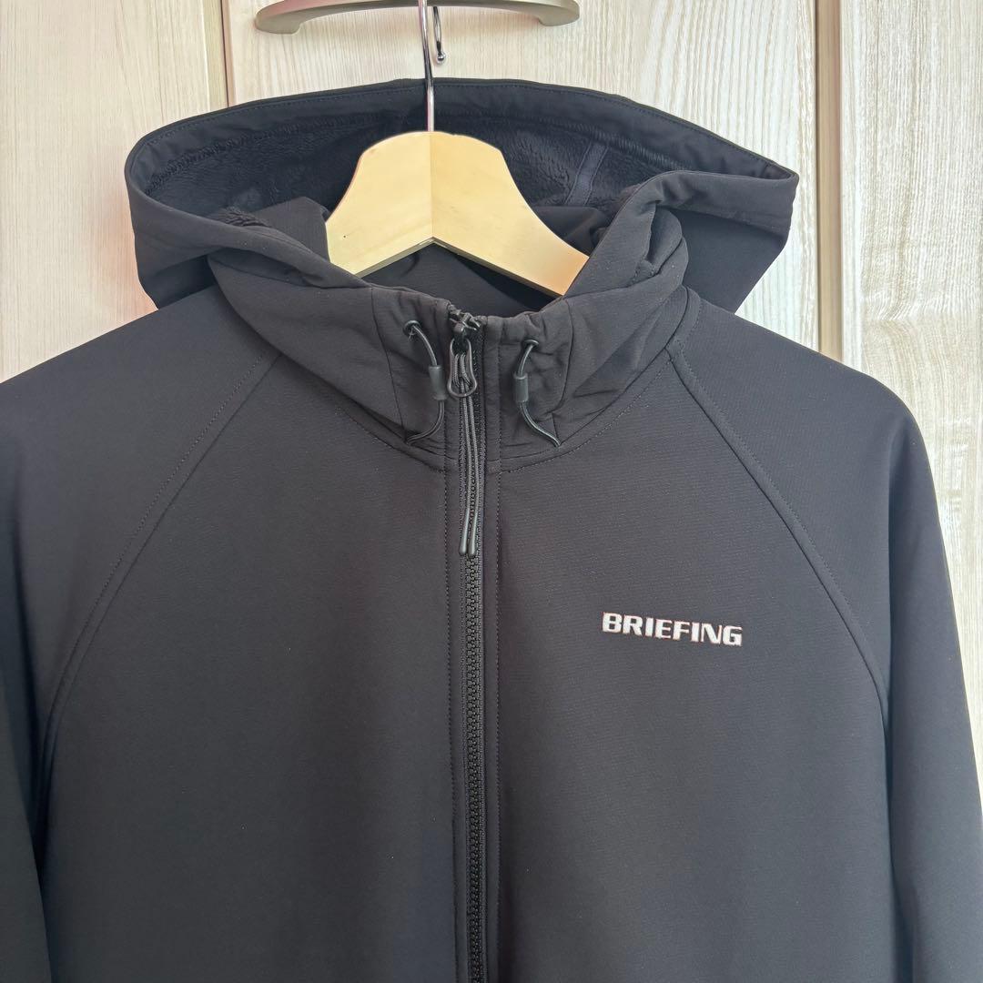 BRIEFING GOLF パーカー　裏起毛　ブラック　メンズM