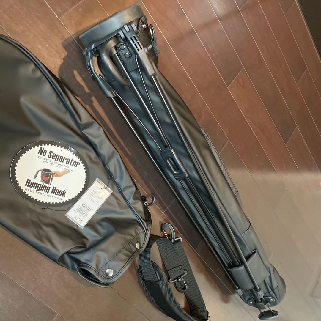 DESCENTE 黒　セルフスタンド　キャディバッグ
