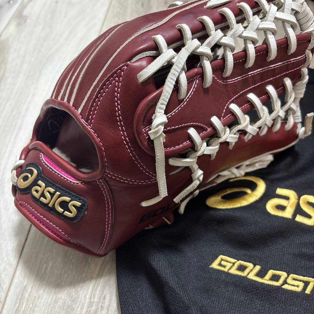 asics GOLDSTAGE 軟式グローブ バーガンディ
