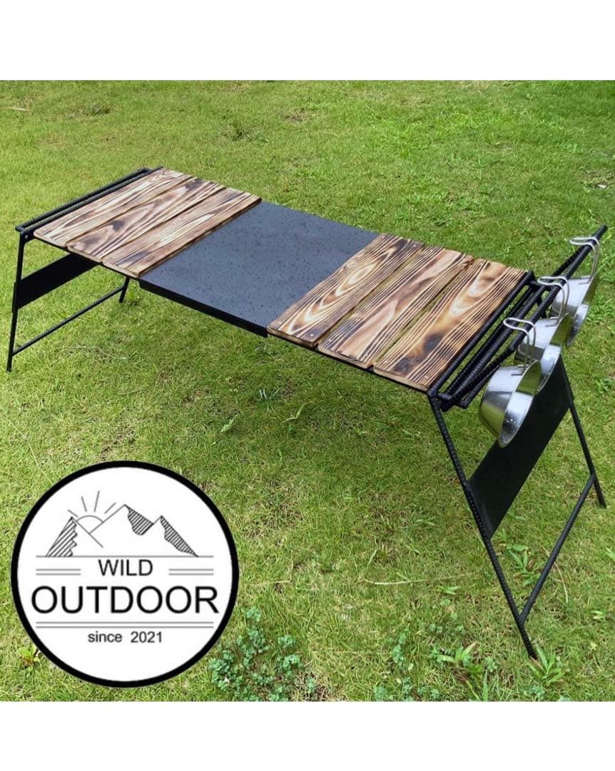 こ*ゃ様 WILD OUTDOOR アイアンテーブル　タフまる　小さめタイプ