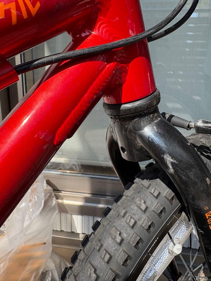 ヒュメ　ヨツバサイクル　赤 22インチ　8段変速
