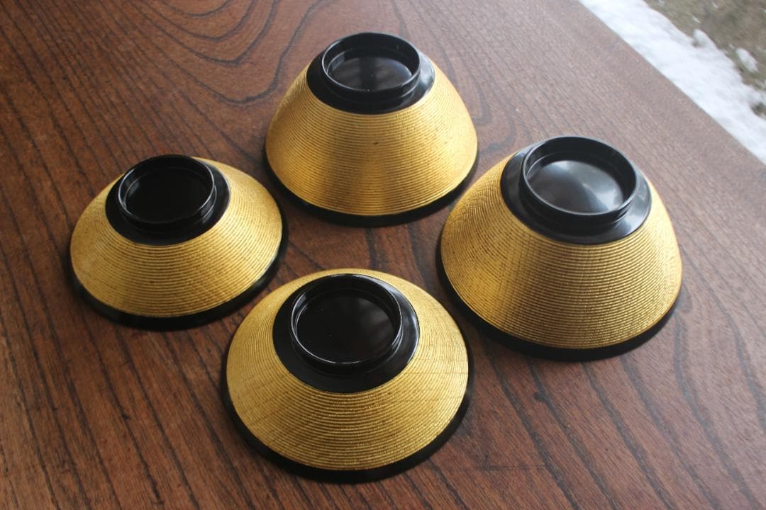 時代逸品！極上金塗糸目の美しいお椀2点（検輪島塗京塗雑煮椀
