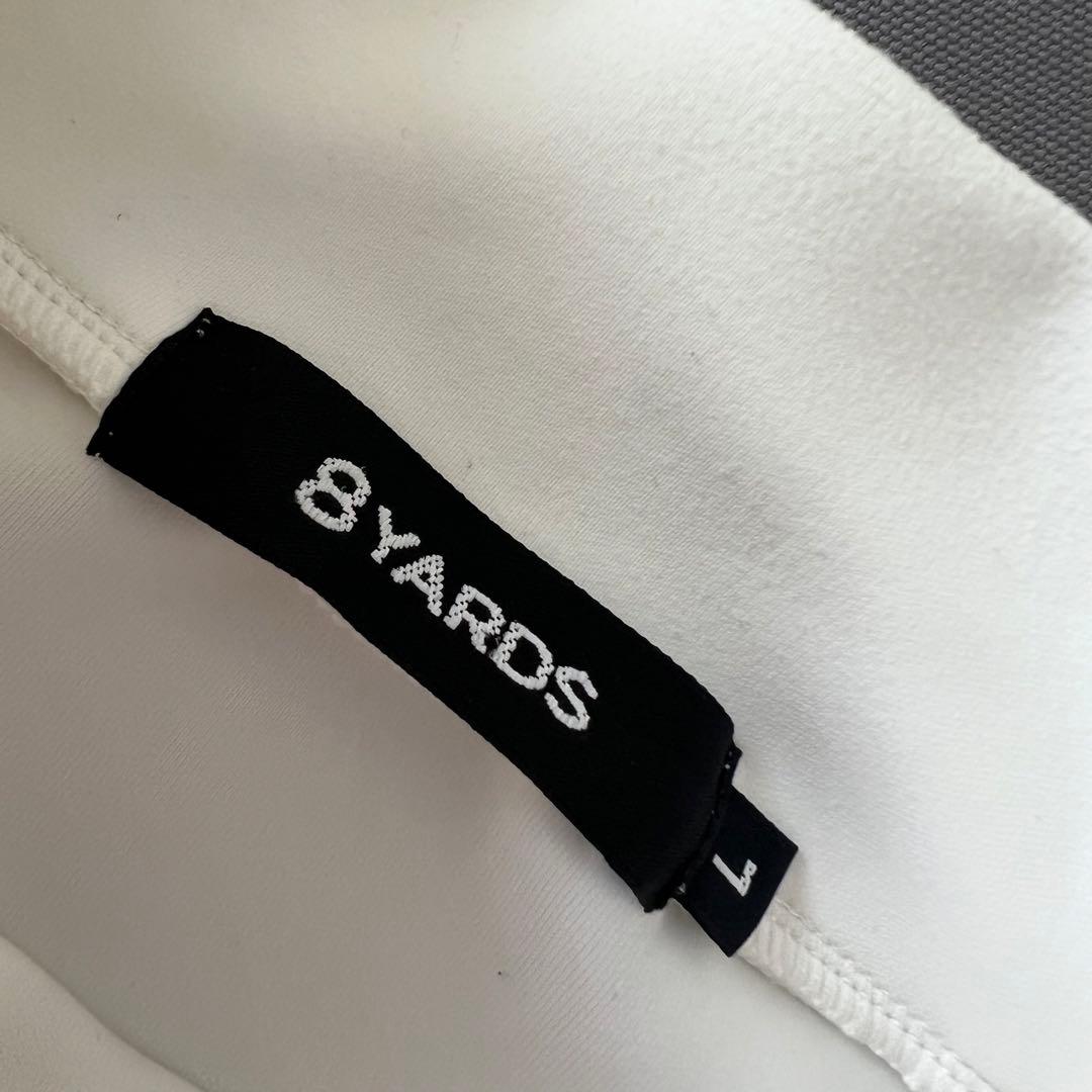 8YARDS ハチヤーズ　モックネック　ダンボールニット　半袖シャツ　ゴルフ 白