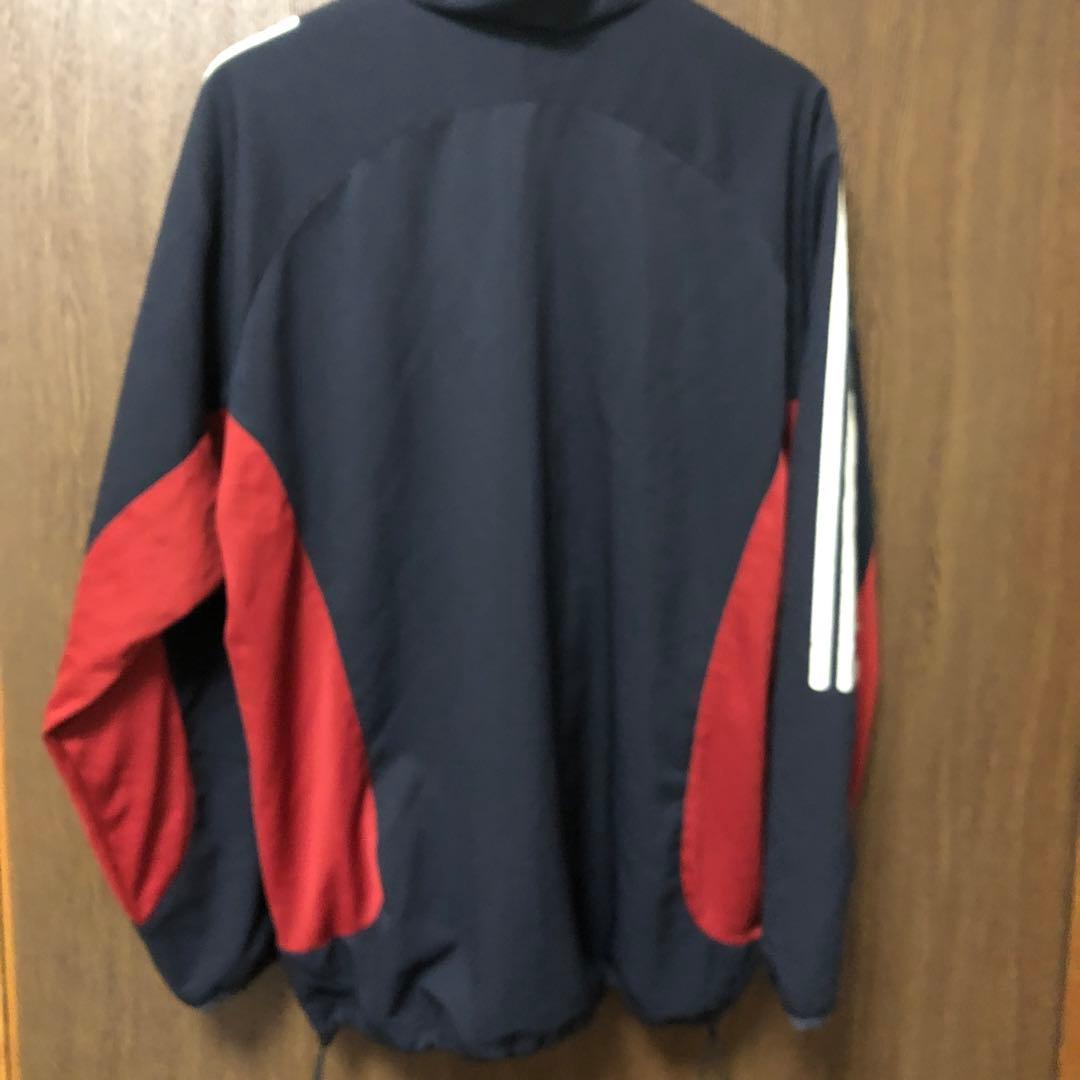 adidas  Plate ジャケット Lサイズ ネイビー/レッド
