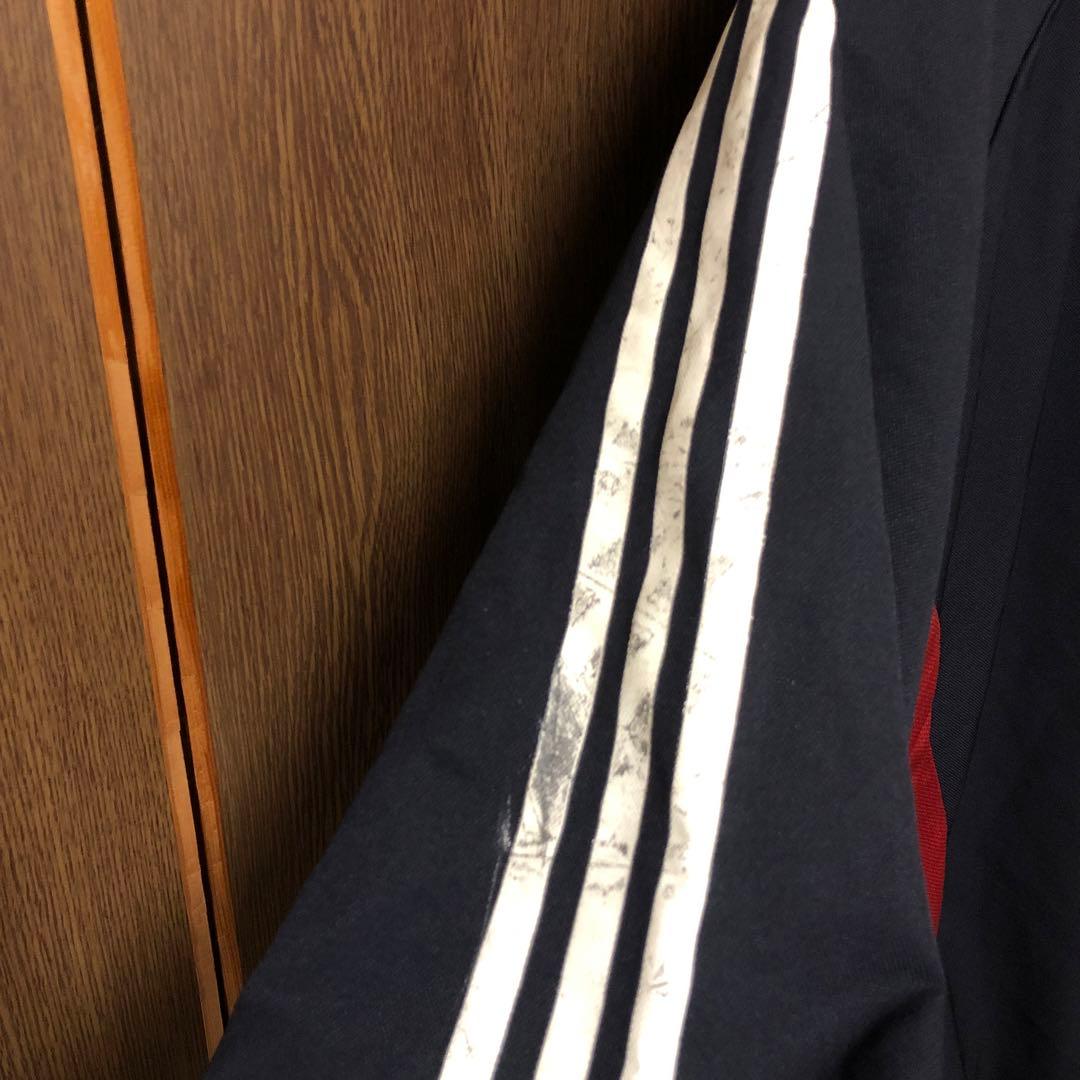 adidas  Plate ジャケット Lサイズ ネイビー/レッド