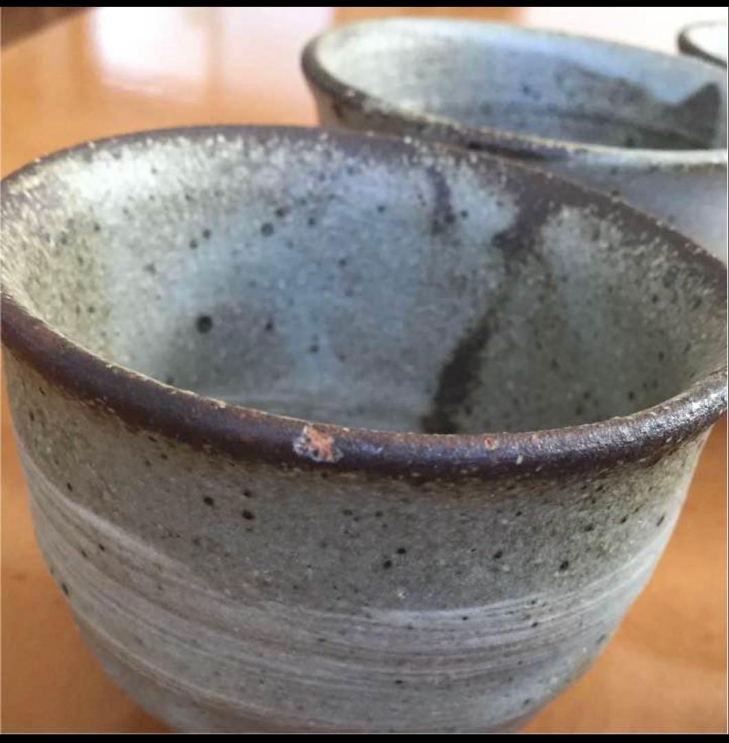 信楽焼の湯のみ3個とお皿3点と茶碗蒸し椀3点
