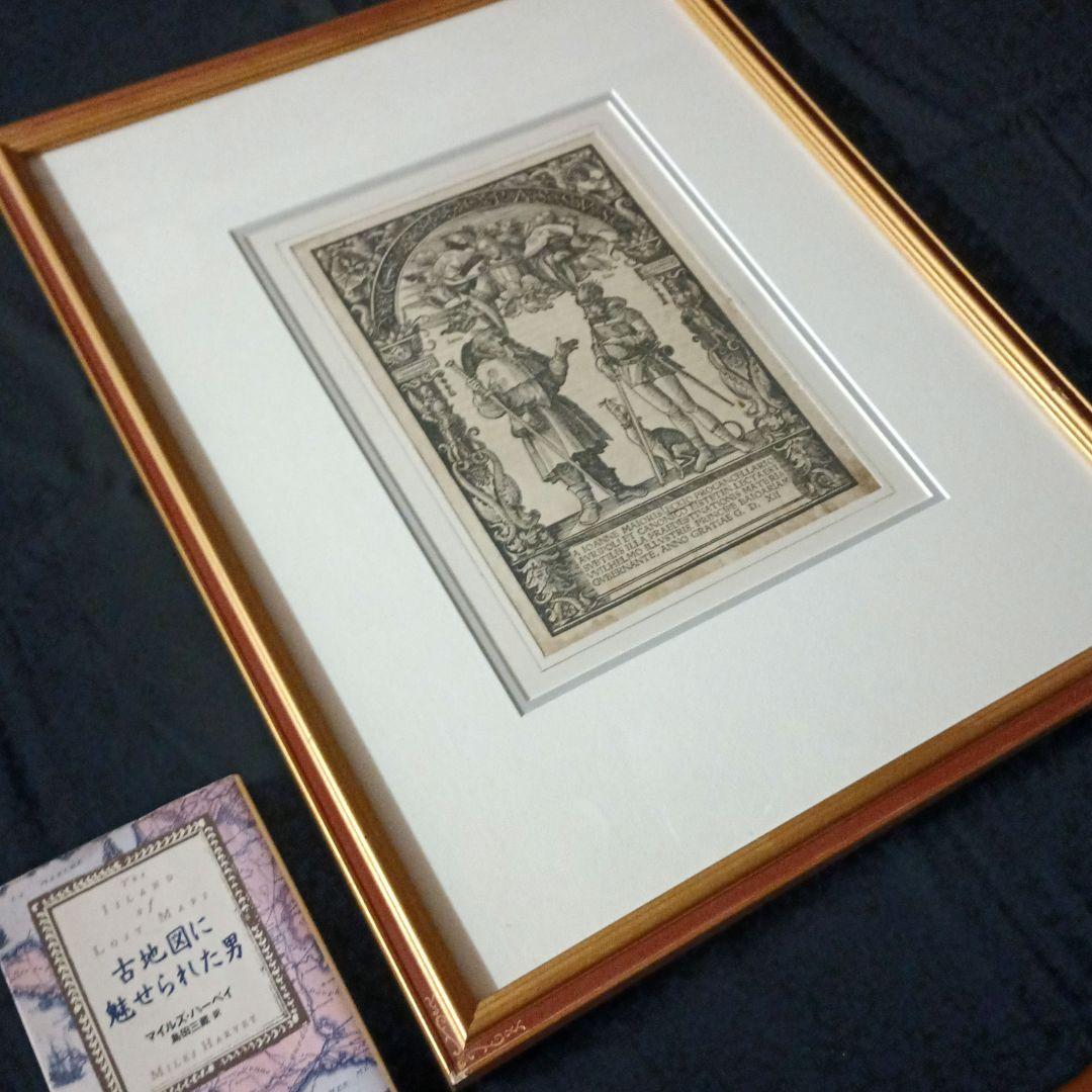 額装品　初期木版画　1512年　ダニエル・ホッファー作　「表題」　稀少　創世記