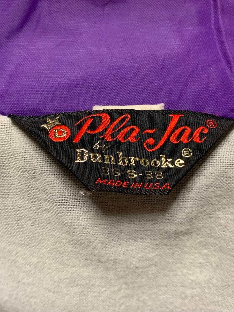 90s Pla-Jac®︎ ロゴプリント コーチジャケット パープル 紫 S