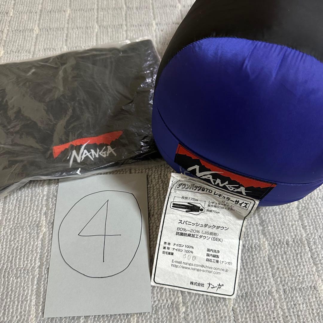 ナンガ NANGA 600std 寝袋 ダウン シュラフ メッシュバッグ付④