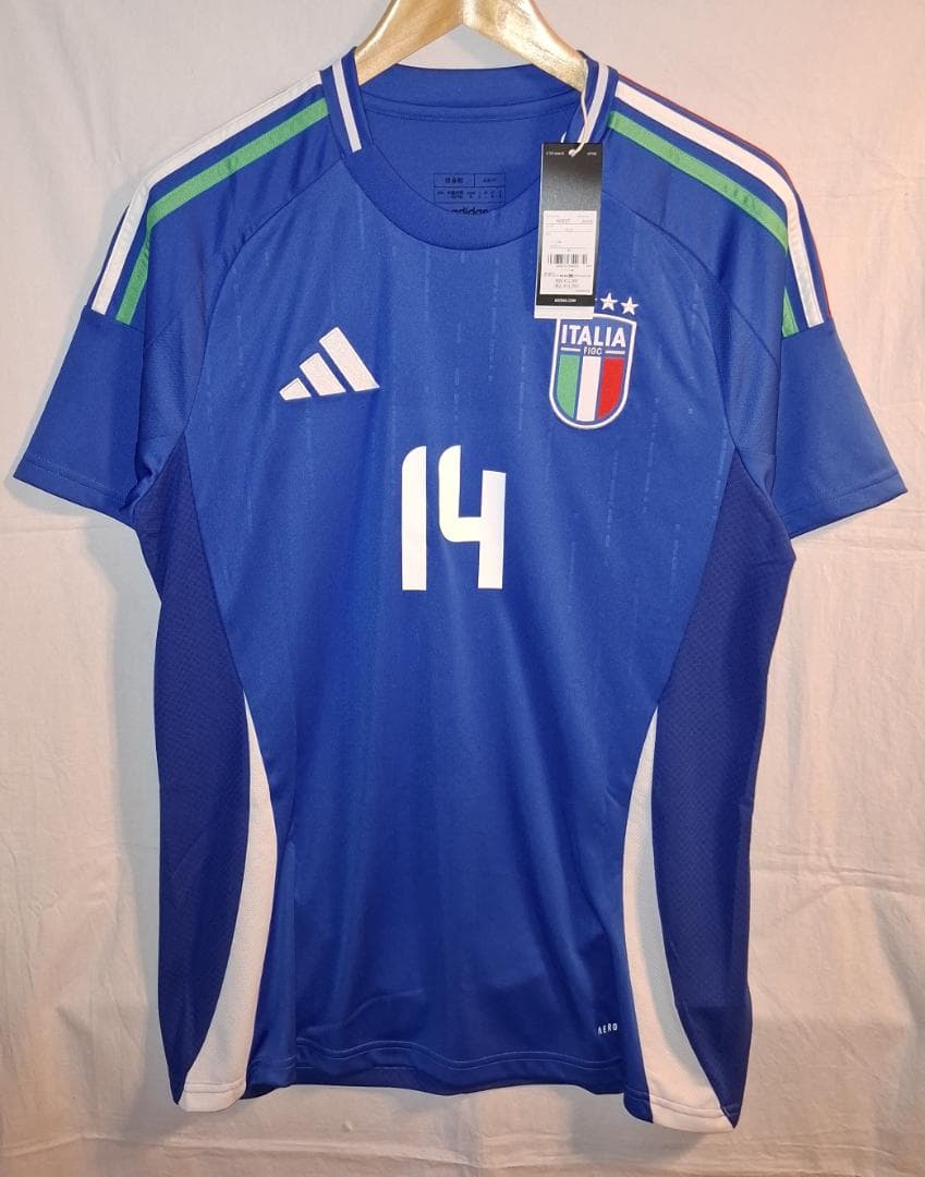 【限界価格】イタリア代表2024 レプリカユニフォーム ホーム 14.キエーザ