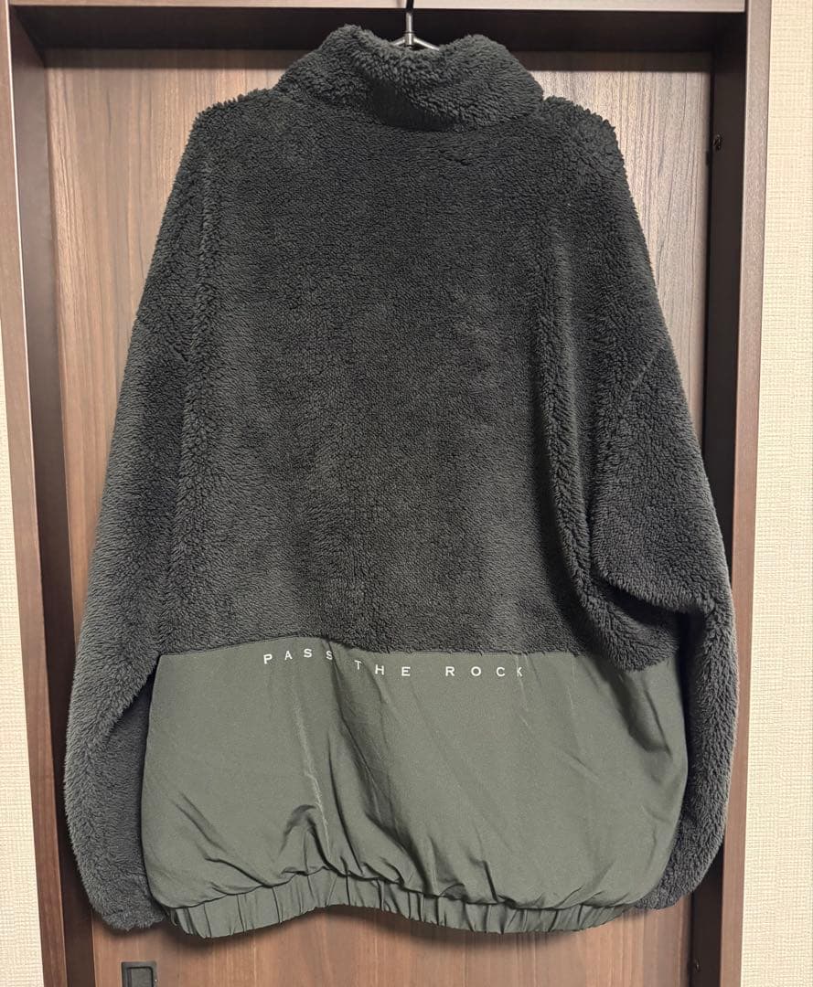 極美品　PASS THE ROCK XL ナイロン切り替えボアフリースジャケット