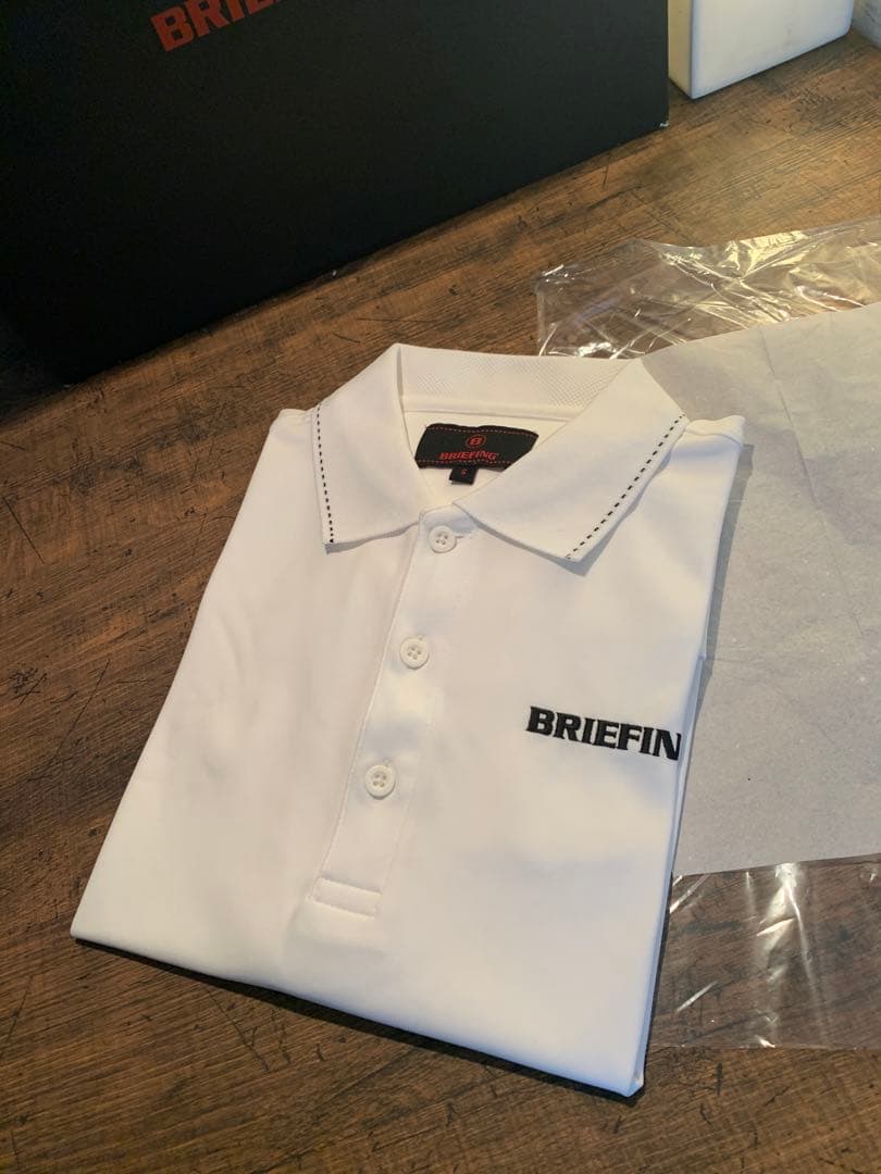 BRIEFING ホワイトブラック ポロ S 美品