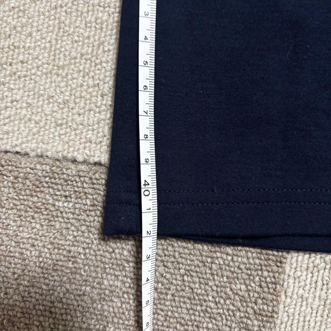 美品【BEAMS GOLF】ネイビー長袖カットソー　モックネック　Mサイズ