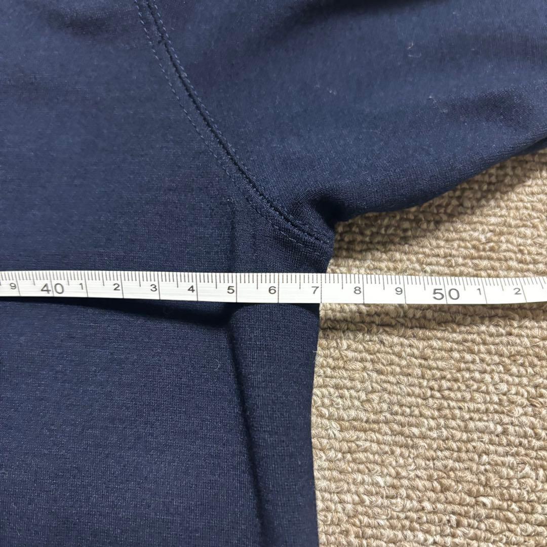 美品【BEAMS GOLF】ネイビー長袖カットソー　モックネック　Mサイズ