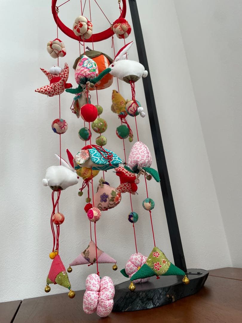【ひな祭り】吊るしびな　台付　ハンドメイド品　おまけあり