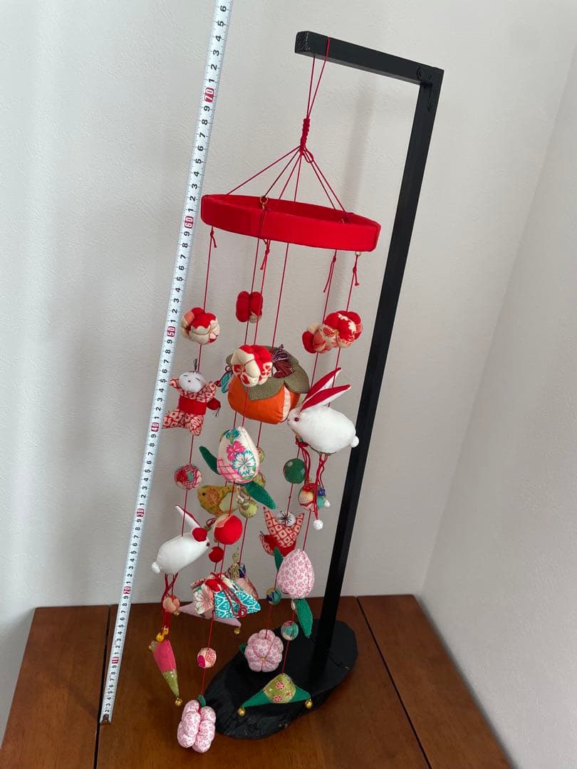 【ひな祭り】吊るしびな　台付　ハンドメイド品　おまけあり