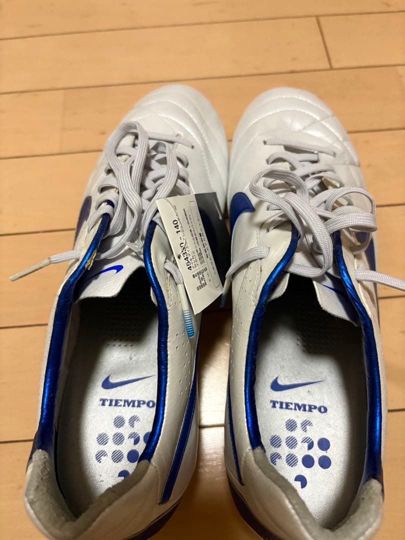 Nike スパイク29.5cm TIEMPO 4 ホワイト/ブルー