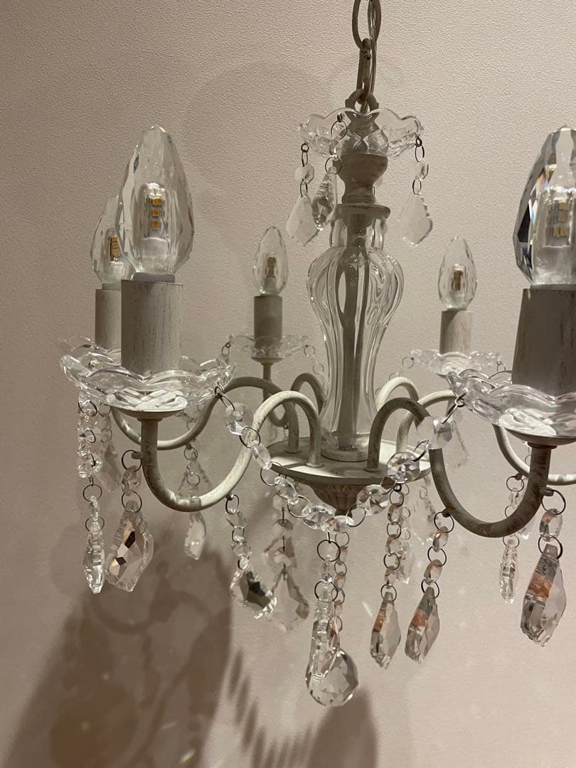 Tiara chandelier ホワイト 5灯　シャンデリア