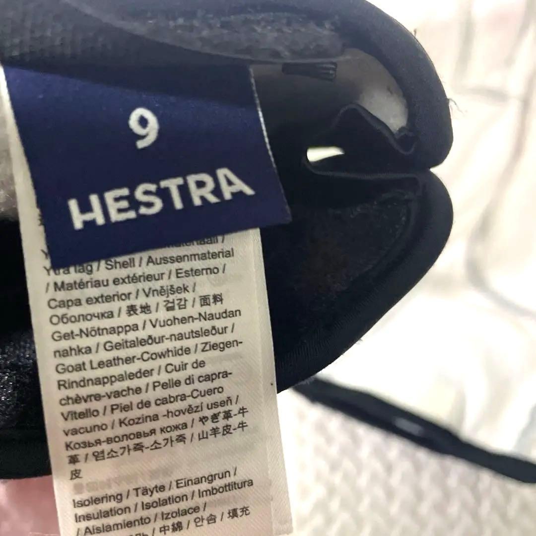Hestra ヘストラ スキーグローブ 3フィンガーフルレザーショート サイズ9