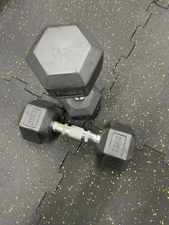 ラバーヘックス  ダンベル7.5kg ２個