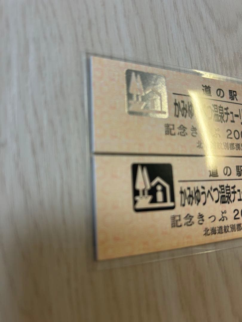 道の駅記念きっぷ かみゆうべつ温泉チューリップの湯 通常シルバーきっぷ 北海道