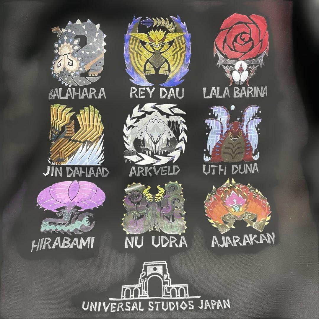 USJ　モンスターハンター　2025　パーカー　ブラック XLサイズ