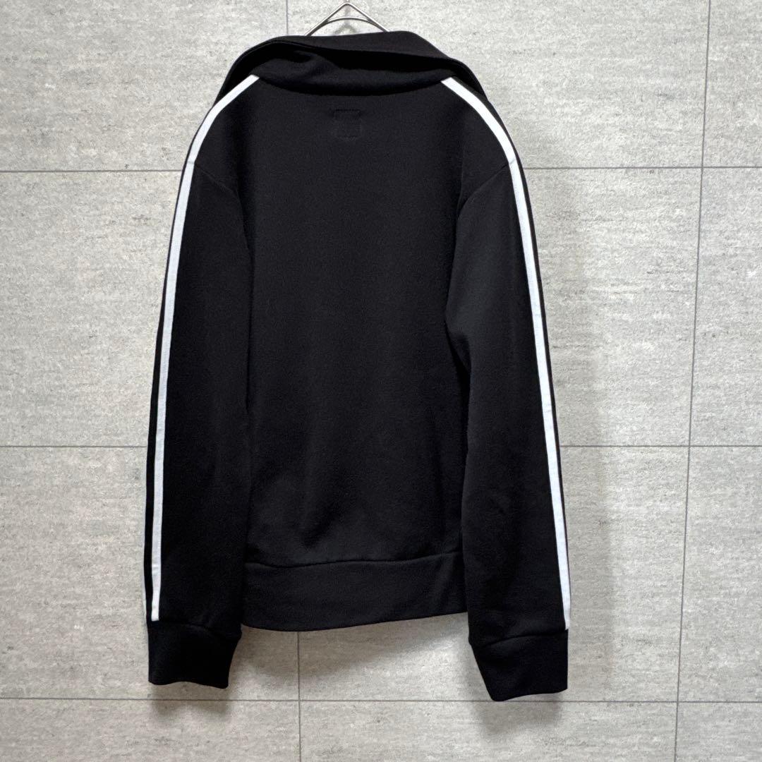 90s adidas アディダス　トラックジャケット　ブラック　黒　万国旗タグ