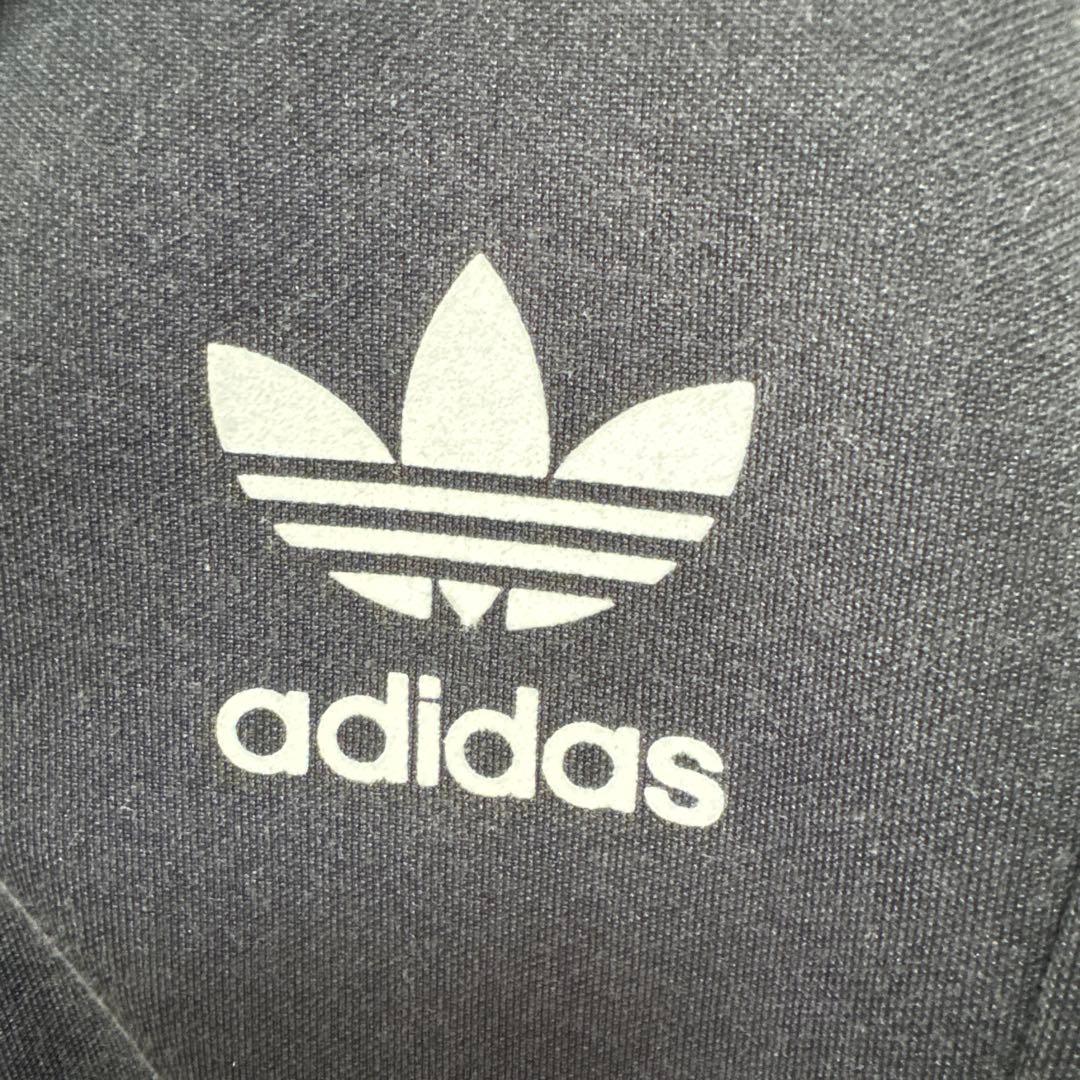 90s adidas アディダス　トラックジャケット　ブラック　黒　万国旗タグ