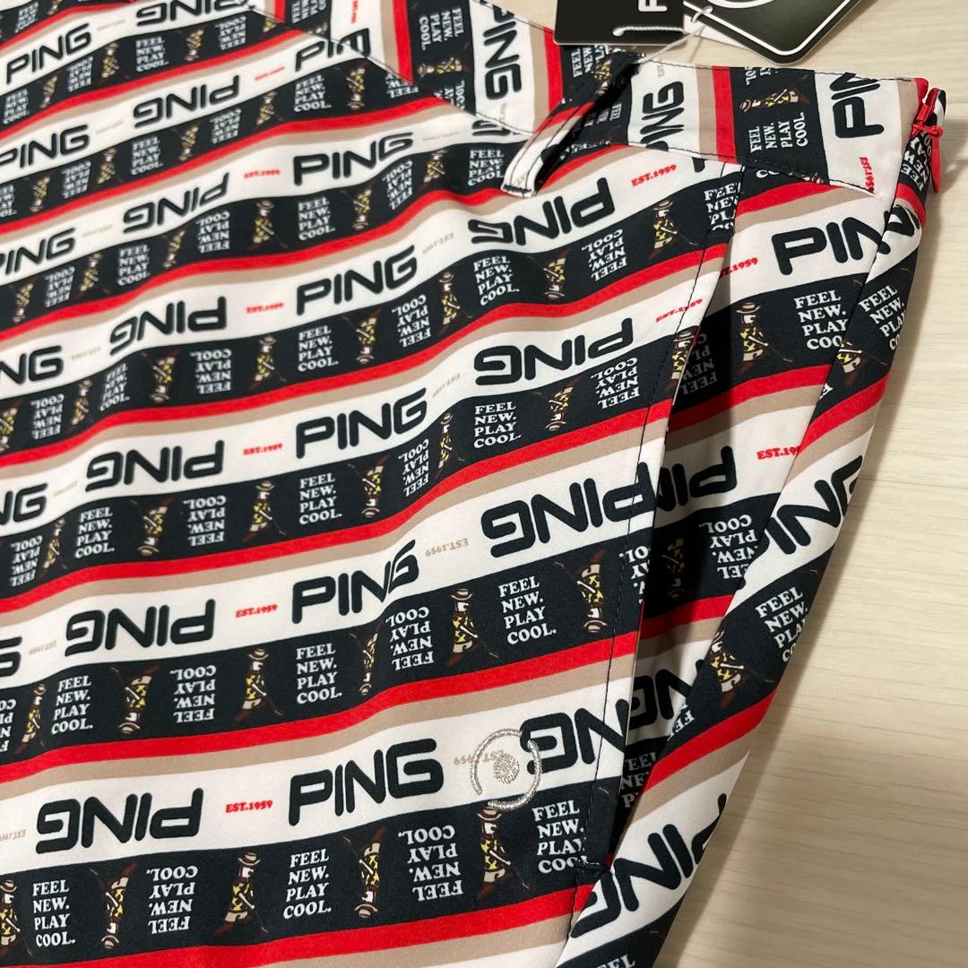 ピンPING ゴルフ レディス メッシュ 半袖 ポロシャツ スカート セット