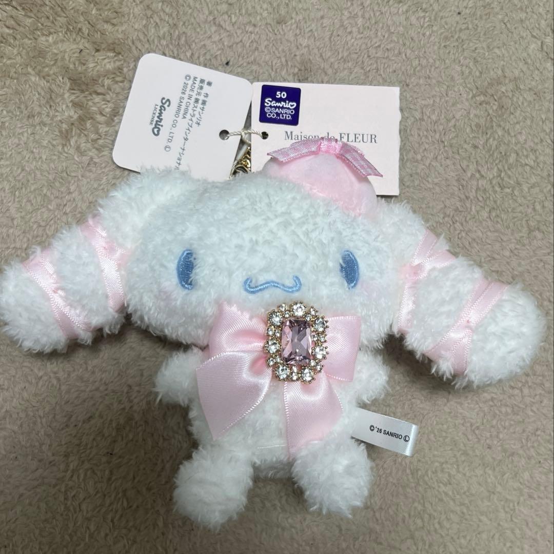 メゾンドフルール シナモロール ピンク バッグチャーム サンリオ シナモン