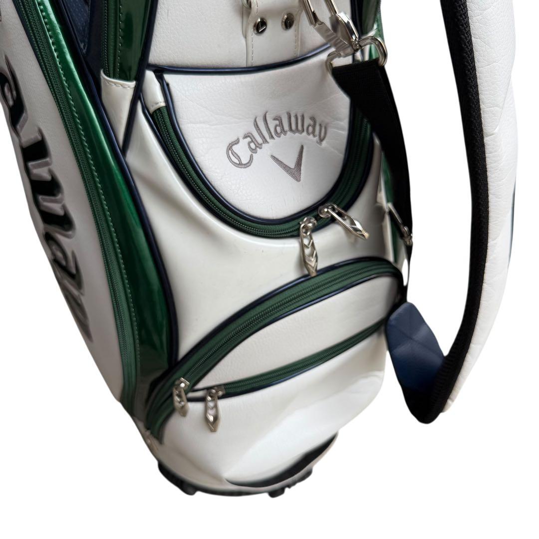 【美品】Callaway キャディバッグ CB201 4分割 ホワイト　グリーン