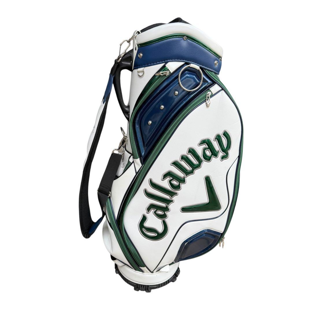 【美品】Callaway キャディバッグ CB201 4分割 ホワイト　グリーン