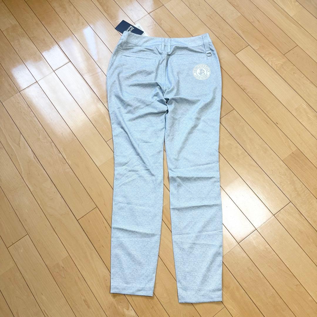 未使用 タグ付 ジャックバニー パンツ ライトグレー メッシュ ロゴ サイズ1