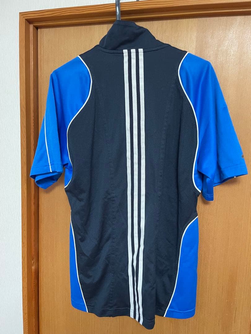 【希少美品】adidas テニスウェア 黒/青　L