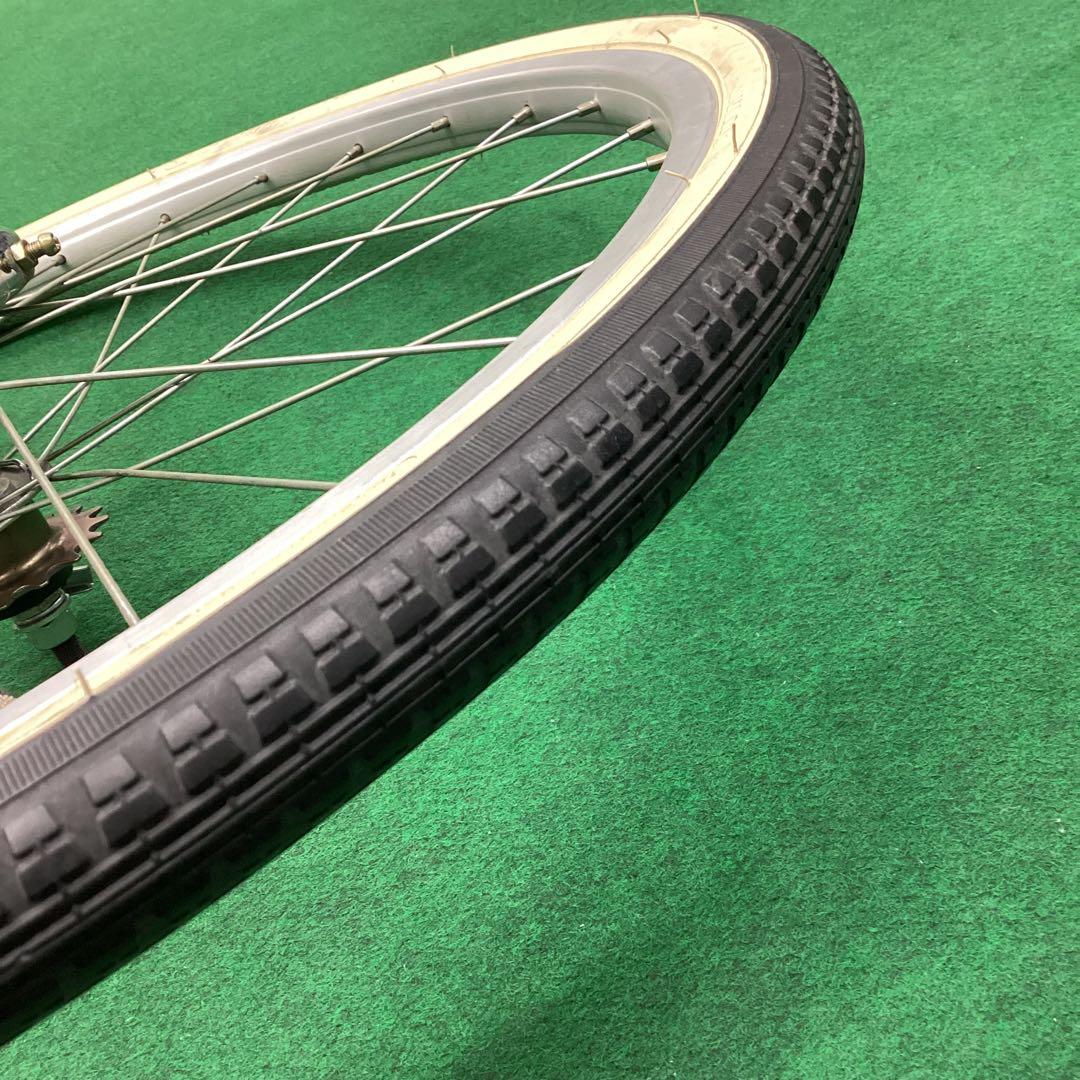 22×1 3/8 タイヤ付　アルミリム　シングル　リア　後ろ　22インチ