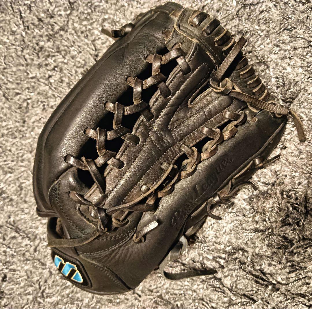 ミズノ ビューリーグ プロモデル 軟式グローブ 外野手用 黒 右利き