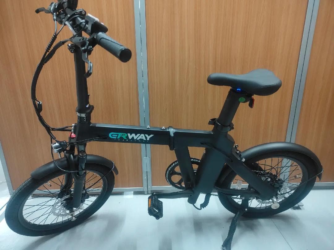 【しょーやん】折りたたみ電動アシスト自転車ERWAYA02ブラック
