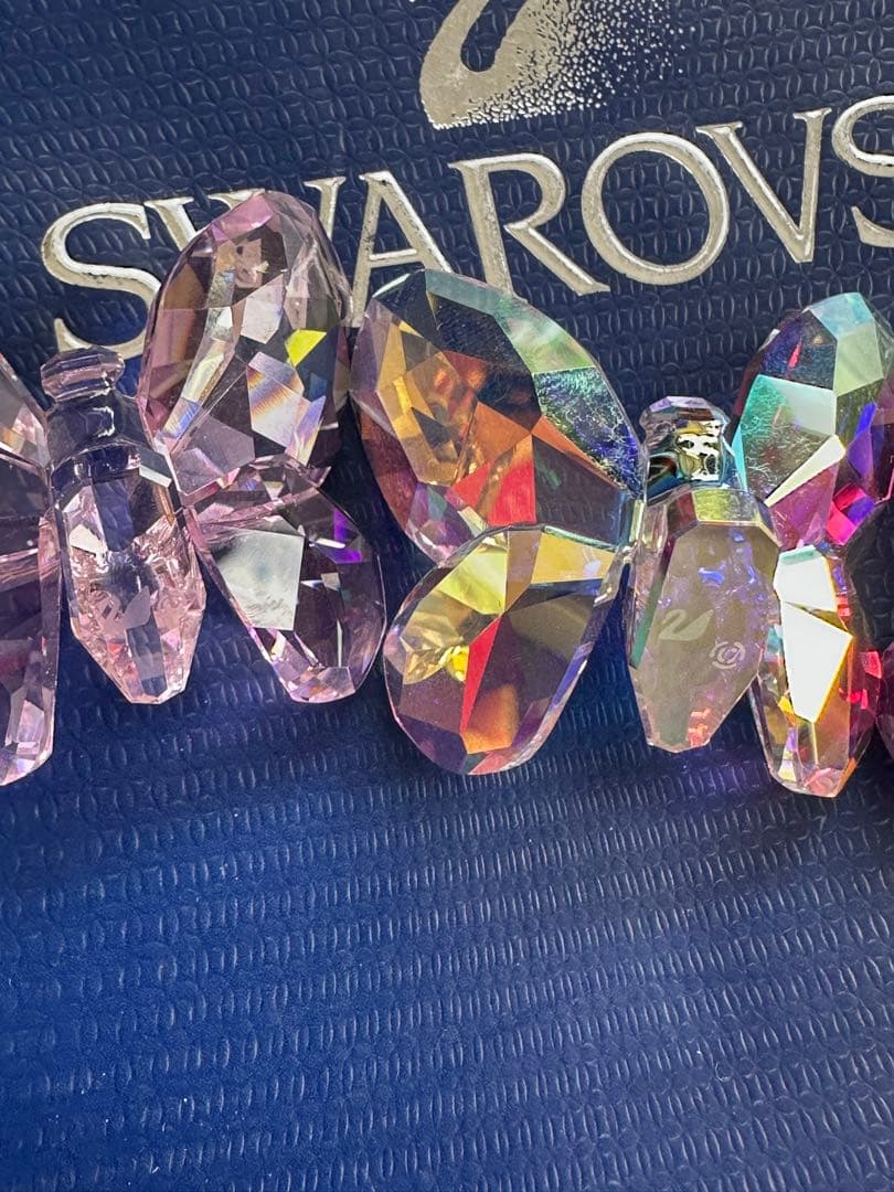 スワロフスキー Swarovski クリスタル 置物 蝶 バタフライ　3個セット