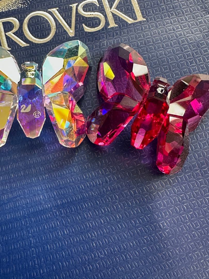 スワロフスキー Swarovski クリスタル 置物 蝶 バタフライ　3個セット