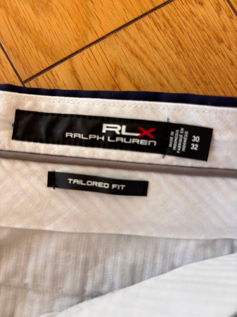 美品 RLX Ralph Laurenゴルフパンツネイビー テーラードフィット